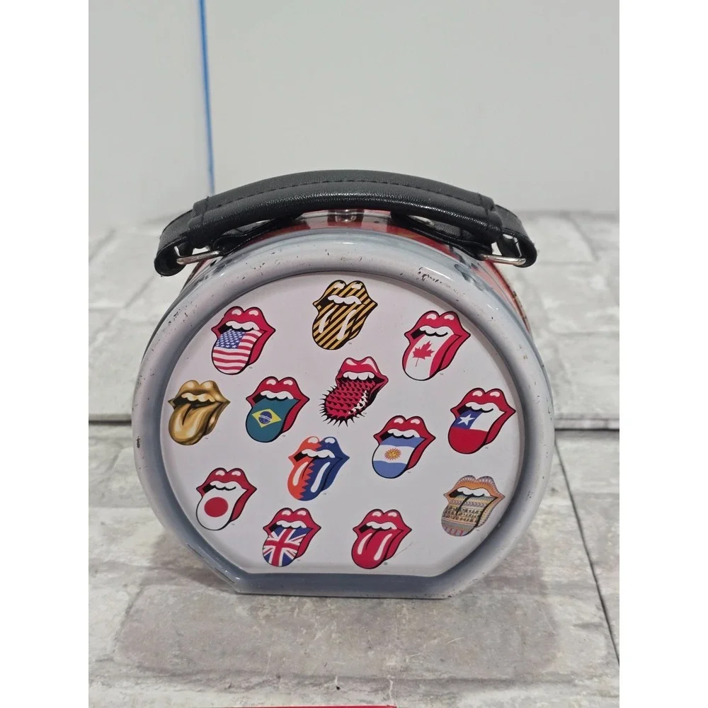 Rolling Stones Drum Lunch Box Tin Tote Vandor Collectible Man Cave She Shed Flaw